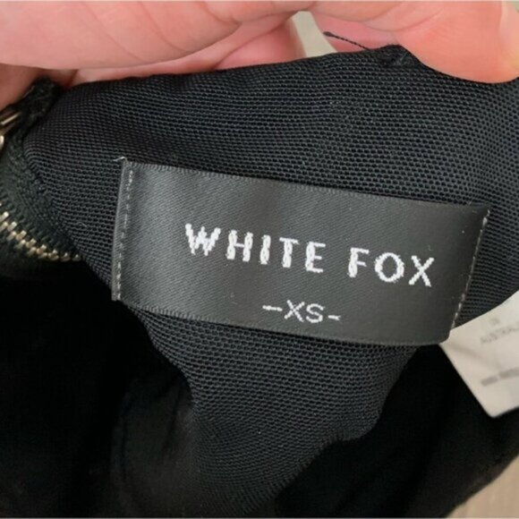 White Fox Boutique Corset Top Cropped Bustier Draped Black Whimsygoth Size XS - Picture 13 of 16